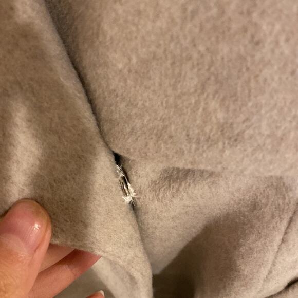 NEW Size 14 Cole Haan Belted Wrap Coat Bone missing belt - Picture 6 of 12